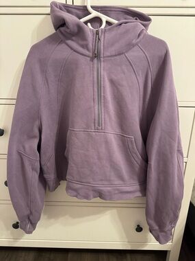 LuLuLemon lavender Half-Zip Cropped Hoodie